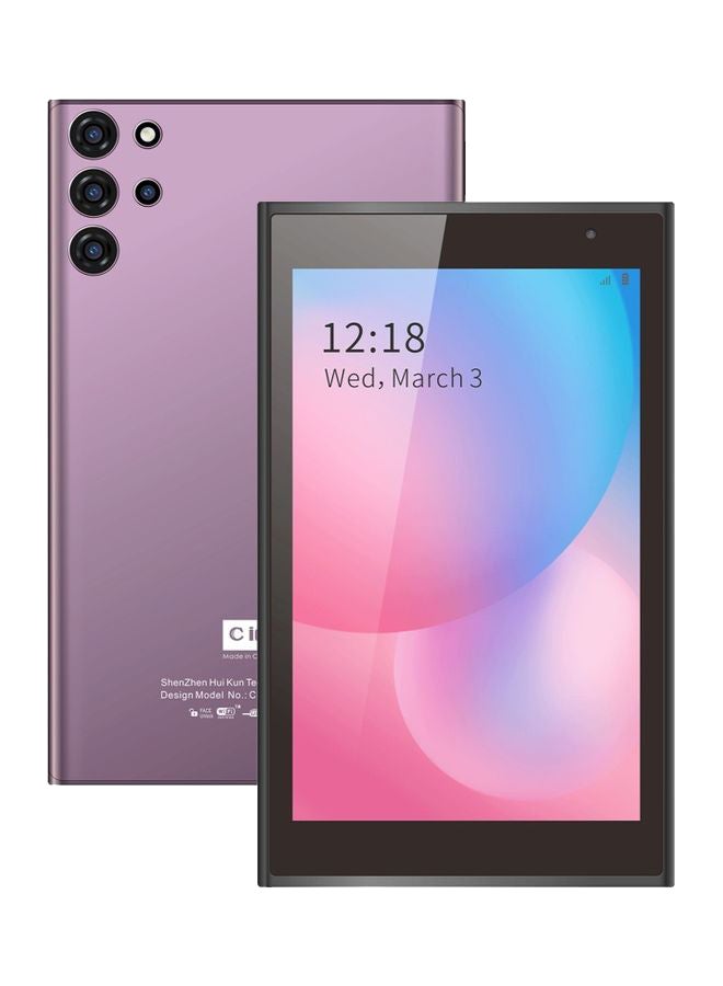 سي آيديا CM522 جهاز لوحي ذكي 7" 5G أندرويد مع 4GB RAM ومعالج رباعي النواة 64GB شريحة SIM واحدة دعم واي فاي دعم زوم فتح الوجه جهاز لوحي (أرجواني) - Image 1