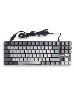 Generic Mechanical Gaming Keyboard, model PPK87 for computer and lap top (gray/black) RGB Full size with 87 key, cable USB Speed interface , blue switch, adjustable height in to give comfort to the hand while playing . It can be used at home, office and personal use.  - Image 3