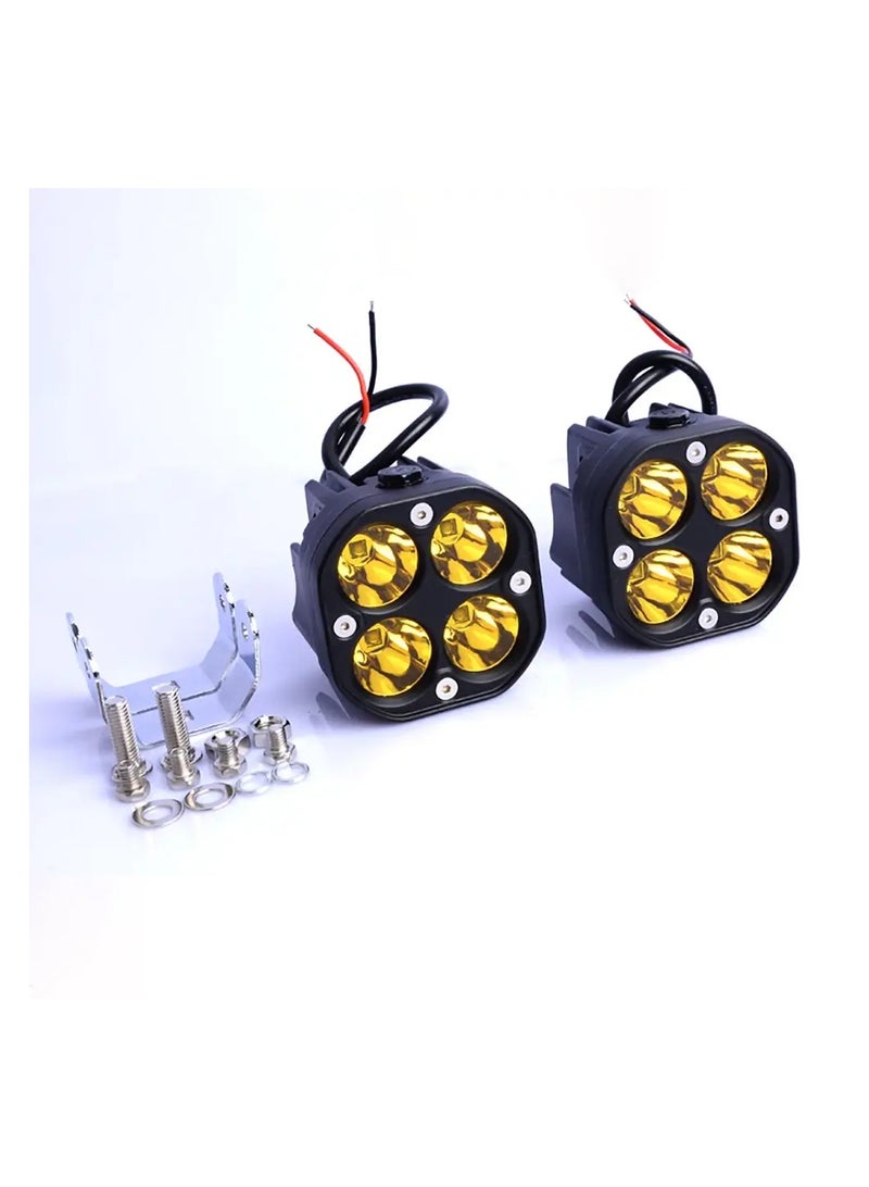 مصابيح ضباب صفراء مقاومة للماء 3 بوصة مصابيح قيادة LED لرانجلر الطرق الوعرة 4X4 السيارات والشاحنات والسيارات الجيب والمركبات الرباعية والقوارب والدراجات النارية طعم 40 واط قطعتين
