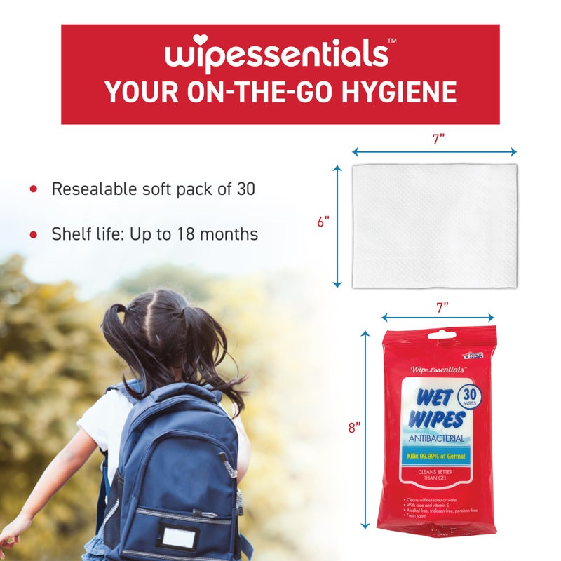 Diamond Wipes WipeEssentials Hand Sanitizer Wipes, Hand Wipes for Adults and Kids - 360 wipes - 12 Packs of 30ct Hand Sanitizing Wipes, Travel Essentials - Image 4