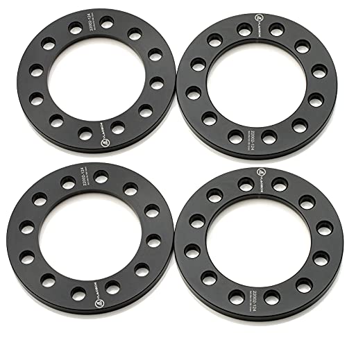 VLAOSCHI Black Forged 6x5 6x120 6x127 Wheel Spacers 1/2 Inch (12mm) Compatible with Chevy GMC 6 Lug for 2002-2009 Trailblazer | 2015-2022 Colorado | 2018-2022 Traverse | 2002-2009 Envoy - Pack of 4 - Image 1