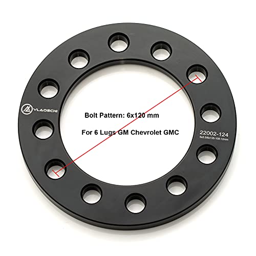 VLAOSCHI Black Forged 6x5 6x120 6x127 Wheel Spacers 1/2 Inch (12mm) Compatible with Chevy GMC 6 Lug for 2002-2009 Trailblazer | 2015-2022 Colorado | 2018-2022 Traverse | 2002-2009 Envoy - Pack of 4 - Image 5