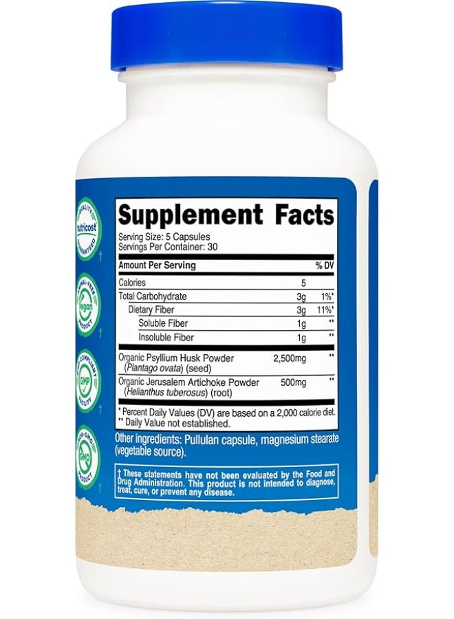 Nutricost, Fiber, 150 Capsules - Image 4