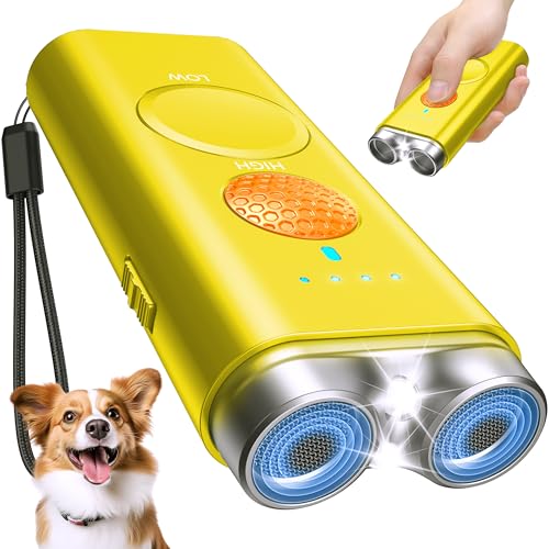 Saigain Dog Bark Deterrent Device, Anti Barking Device for Dogs Indoor Outdoor, Barks No More Dog Training Device Handheld Ultrasonic 50 Ft Range Rechargeable with Flashlight for Small Medium Large Dogs - Image 1