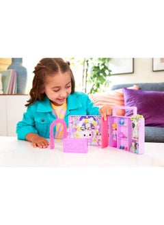 Polly Pocket Doll & Playset, Disco Dance Fashion Reveal Unboxing Travel Toy With 3-Inch Hoodie Buddy Doll, 16 Accessories & Surprise Water Play  - Image 2