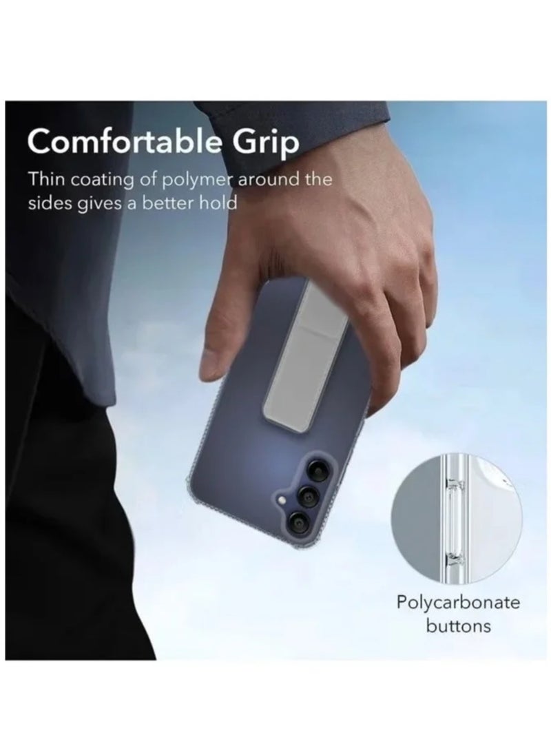 ARMOR - Protective cover for Samsung A15 with 3-in-1 interactive magnetic grip, transparent/gray - Image 1