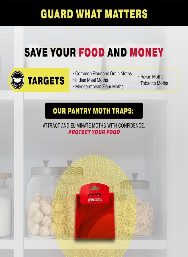 Catchmaster Premium Pantry Moth Traps, XL Odorless Sticky Glue Traps 6PK, Pheromone Attractant for House, Kitchen Storage & Kitchen Pantry Cabinet, PheroGuard Technology, Trap & Eliminate Moths - Image 5