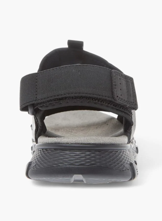 Le Confort Mens  Strap Sandals With Hook And Loop Closure