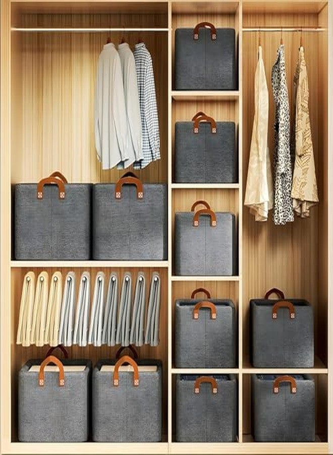 AZARIA Foldable Wardrobe Organizer for Clothes Toys and Books Smart Space-Saving Storage Box for Efficient Organization Ideal for Closets (26 LTR STORAGE BASKET, PACK OF 2) - Image 2