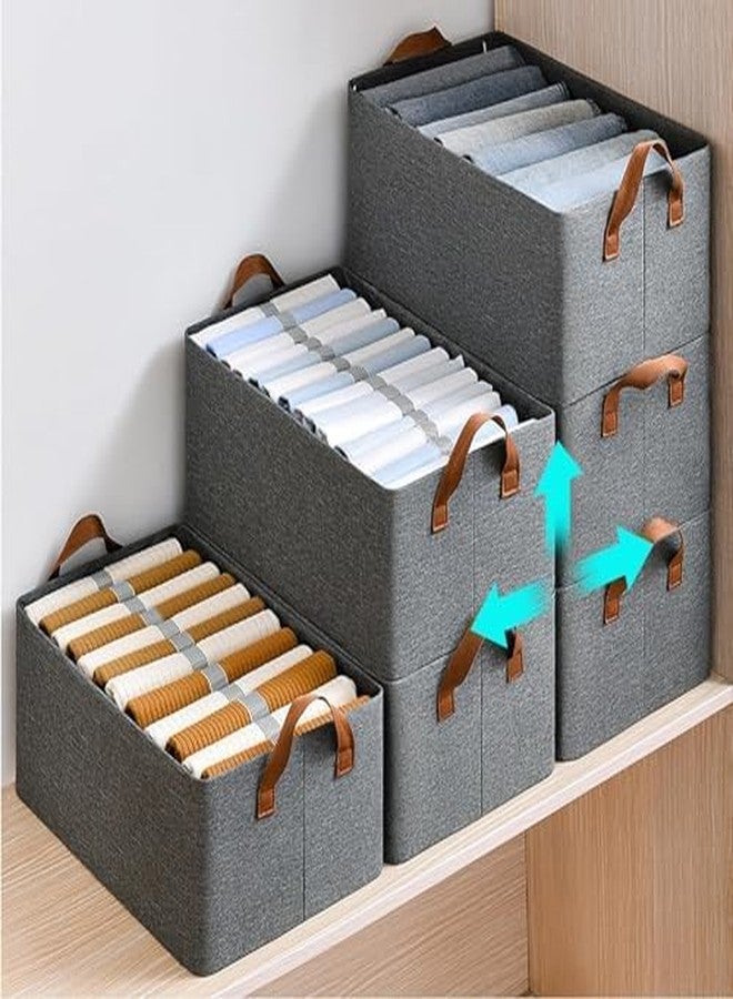 AZARIA Foldable Wardrobe Organizer for Clothes Toys and Books Smart Space-Saving Storage Box for Efficient Organization Ideal for Closets (26 LTR STORAGE BASKET, PACK OF 2) - Image 4