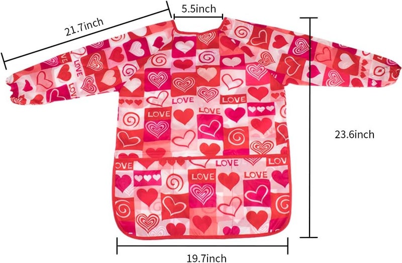 Cubaco Kids Painting Apron, 2pcs Waterproof Art Smocks For Child 3-8 Years, Kids Smocks for Painting Aprons with Long Sleeve - Image 3