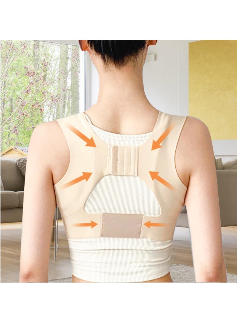 SOLARAE Back Straightener, Shoulder Brace for Posture - Support Humpback Correction Belt Adult Unisex Breathable Posture Corrector Brace Adjustable Back Straightener (L) - Image 2