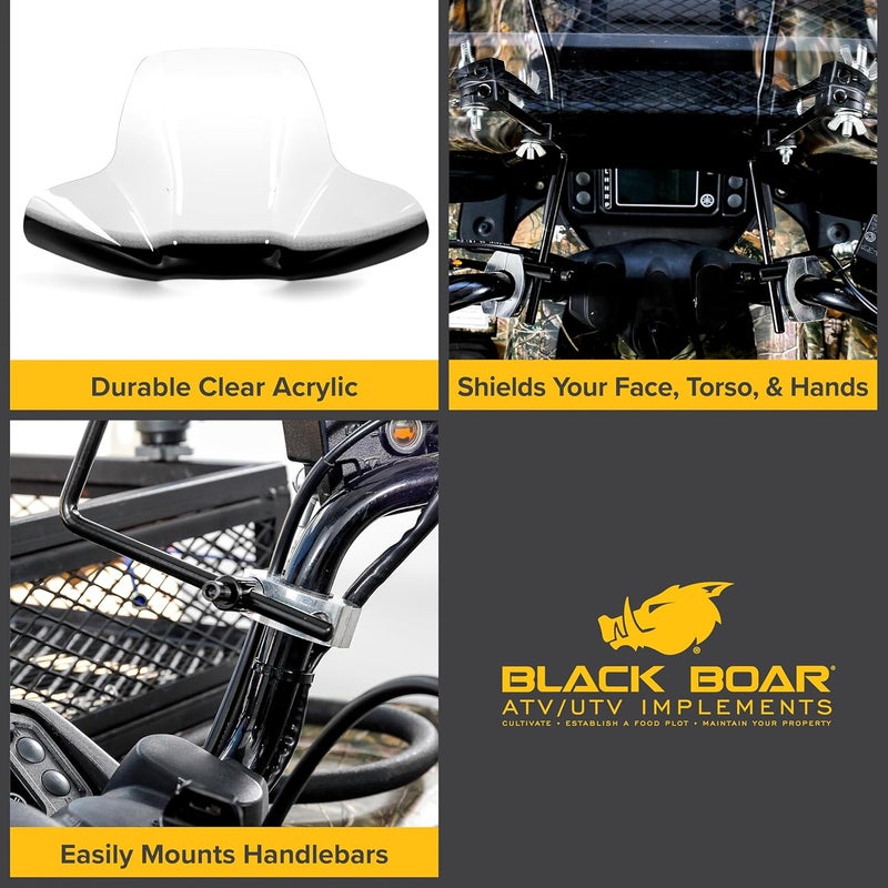 BLACK BOAR ATV Wraparound Windshield - Image 2