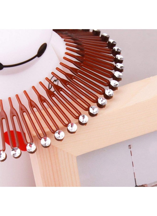 Suoirblss 6Pcs Stretch Flexible Hair Combs Headband Tooth Headband Women'S Fashion Stretchy Circle Flexible Comb Teeth Headband Hair Clips Hoop  - Image 5