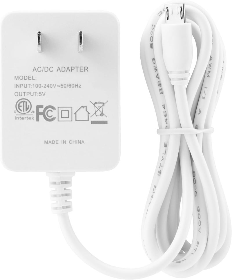 LEFXMOPHY شاحن LEFXMOPHY لسلسلة Momcozy S9 وروبوتات Ruko 1088 كابل USB أبيض بطول 5 أقدام متوافق مع Infant Optics DXR8 - Image 2