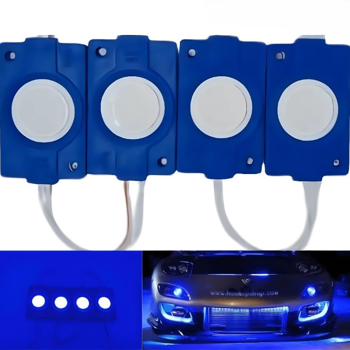 Autozap 4 Pcs Car Motorcycle Under Glow Led Module Strip Light Interior Light, Dash Light, Back Up Lamp Car, Motorbike, Truck, Van (Red) - Image 1