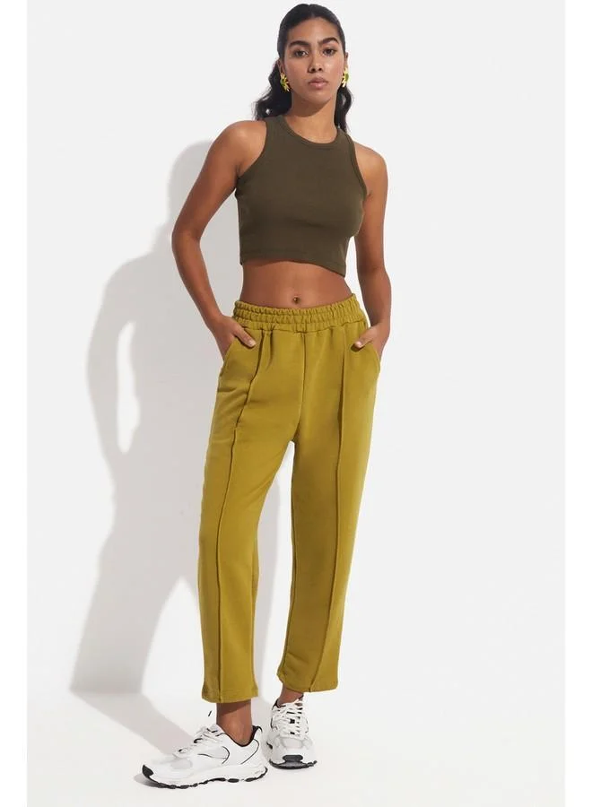 جون June Elastic Waist Sweatpant Light Green
