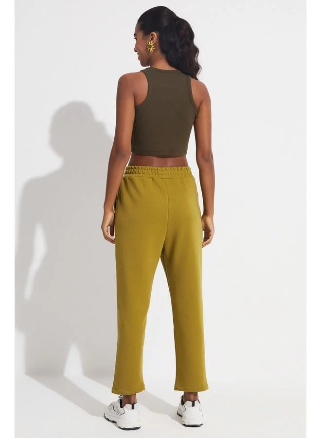 جون June Elastic Waist Sweatpant Light Green
