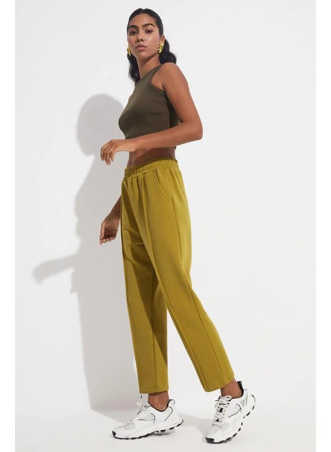 جون June Elastic Waist Sweatpant Light Green