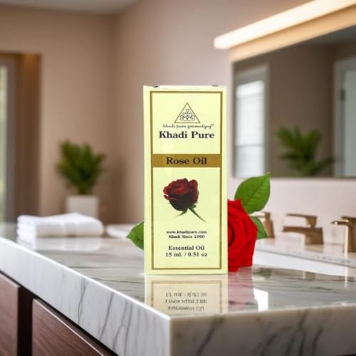 Khadi Pure Herbal Rose Essential Oil, 15 ml - Image 1