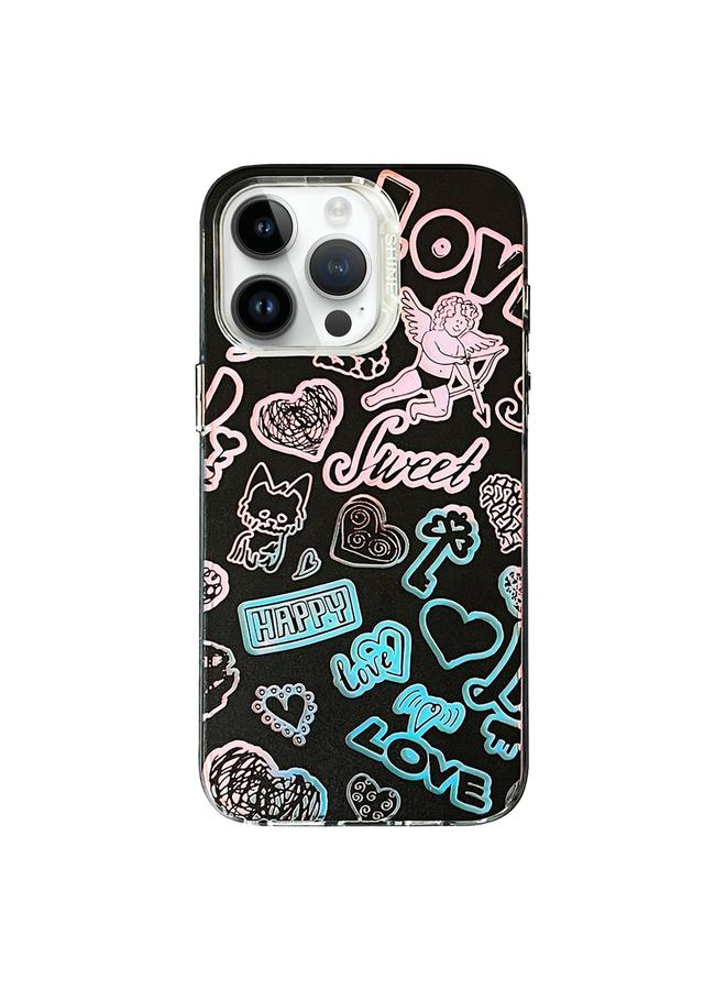 Zaboon Case For iPhone 12 Pro Colorful Pattern TPU + PC Phone Case - Image 1