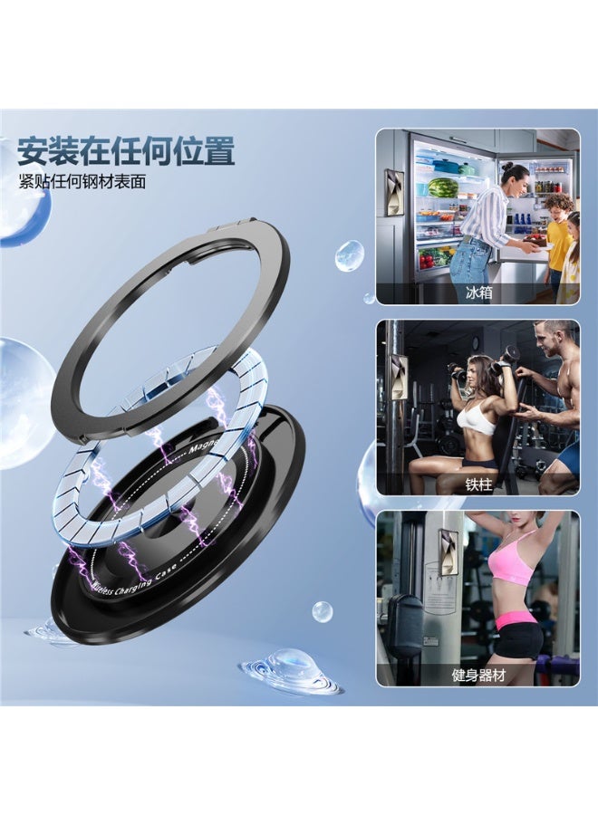 general Golden Shield Rotation 360 Degrees Mobile Phone Holder Case for Samsung Galaxy S25 Ultra, 【Support Wireless Charging】 Slim Shockproof Protective Phone Cover Cases - Image 5