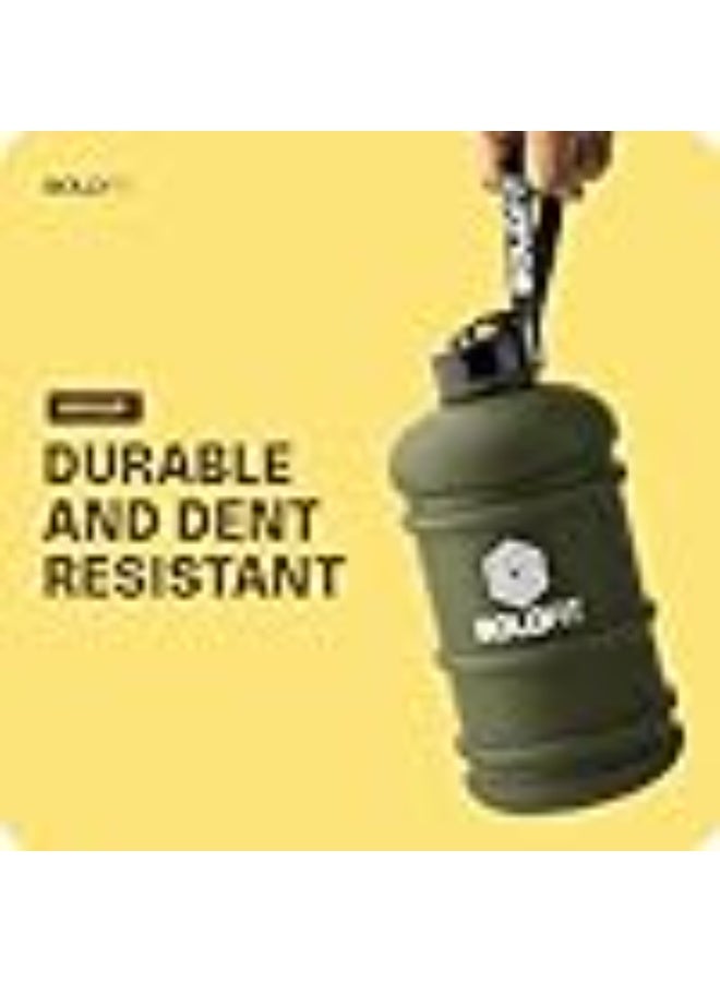 Boldfit 2 Litre Water Bottle For Gym Gallon Water Bottle 2+ Litre Gym Water Bottle 2l Gym Bottles For Men & Women Water Jug 2+ Litre Big Water Bottles Sports Water Bottle Plastic Bottle- Armygreen - Image 3