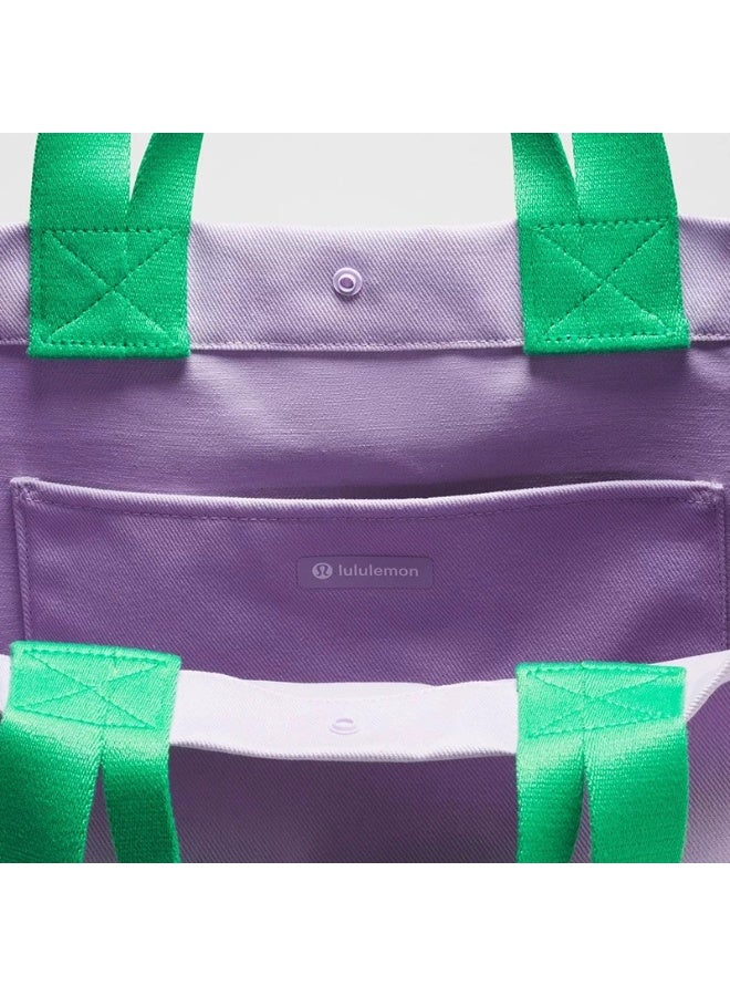 لولوليمون حقيبة تسوق قماشية سعة 17 لتر، حقيبة رياضية لليوغا، حقيبة يد رياضية متعددة الاستخدامات، حقيبة شاطئ عادية - Image 3