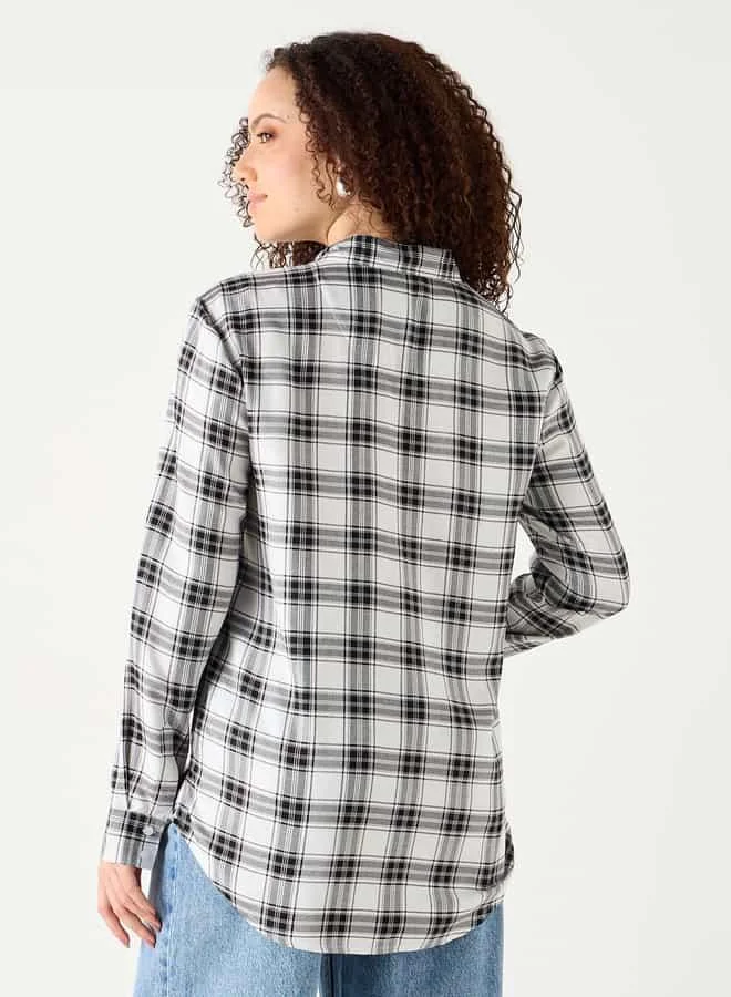 Lee Cooper Lee Cooper Checked Shirt with Long Sleeves and Pocket
