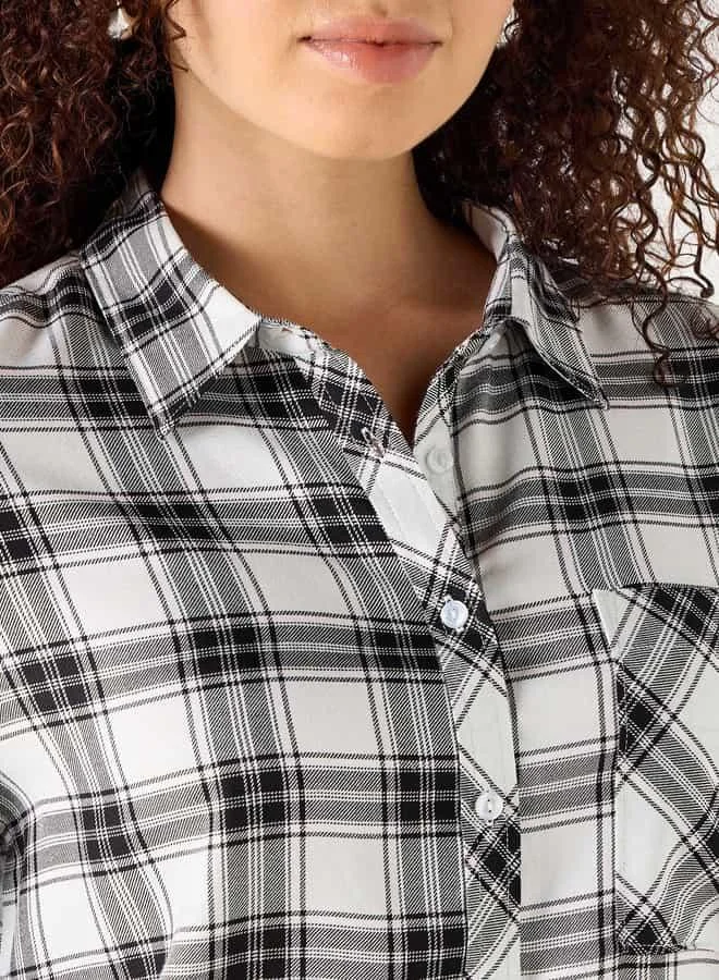 Lee Cooper Lee Cooper Checked Shirt with Long Sleeves and Pocket