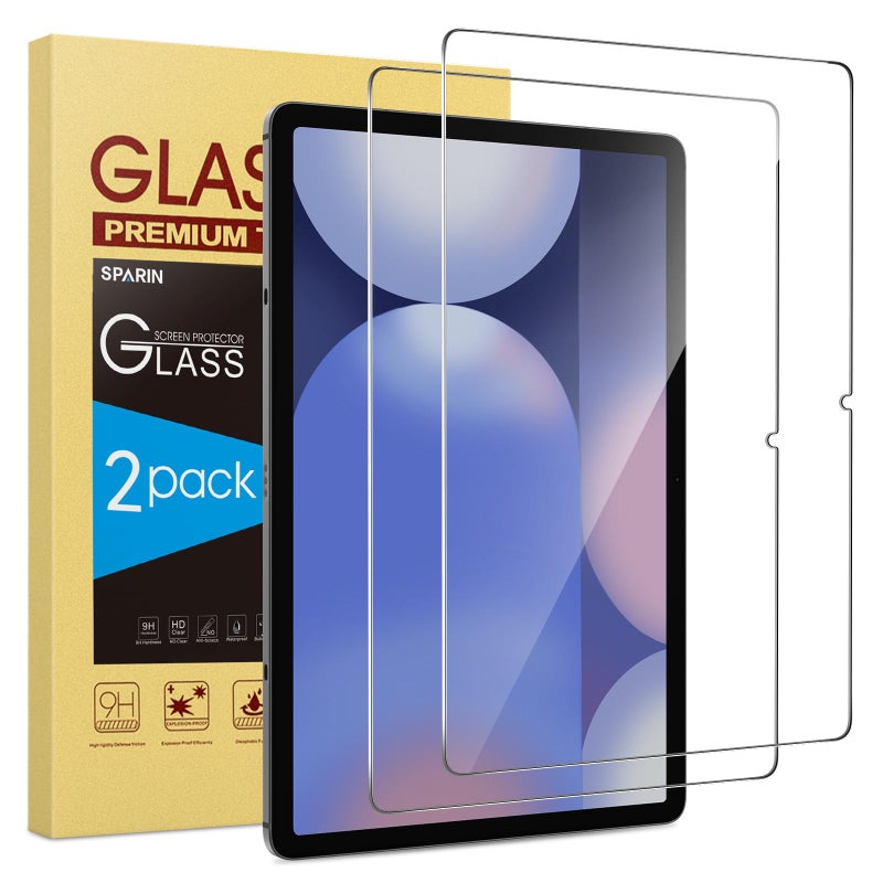 SPARIN 2 Pack Screen Protector for Samsung Galaxy Tab S10 Plus 2024/S9 Plus/S7 FE 5G/S8+/S7+ (12.4 Inch), Tempered Glass S Pen Compatible, Case Friendly - Image 1