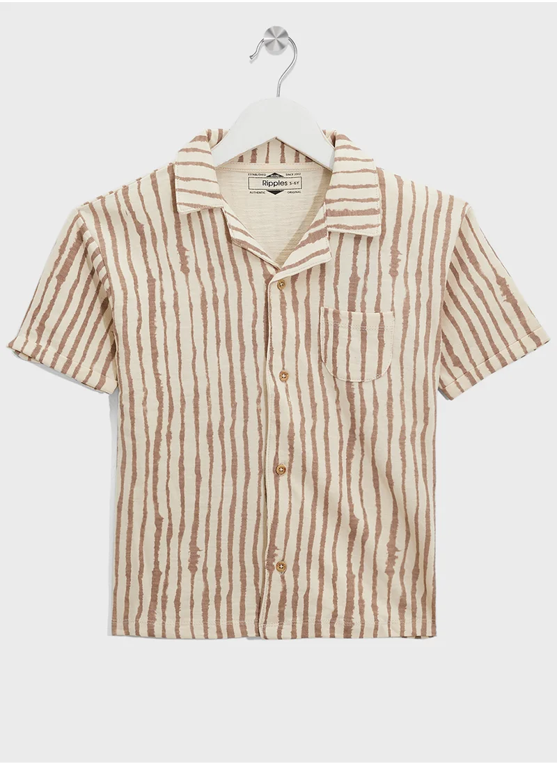 Ripples Resort Collar Shirt & Shorts Set