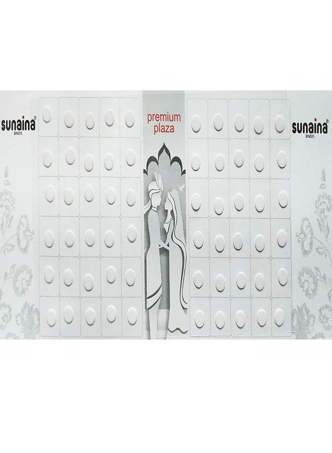 Sunaina Premium Plaza White Bindi for Women Size-4 (Size 5mm) (SPPMW104) - Image 1