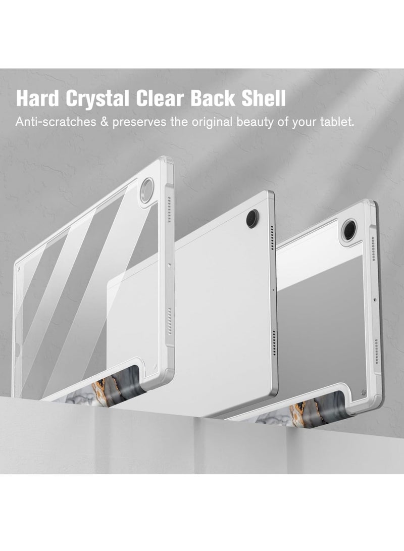 Rock Pow Hybrid Slim Case for Samsung Galaxy Tab A8 10.5 Inch 2022 Model (SM-X200/X205/X207) Shockproof Cover with Clear Transparent Back Shell Auto Wake/Sleep - Image 3