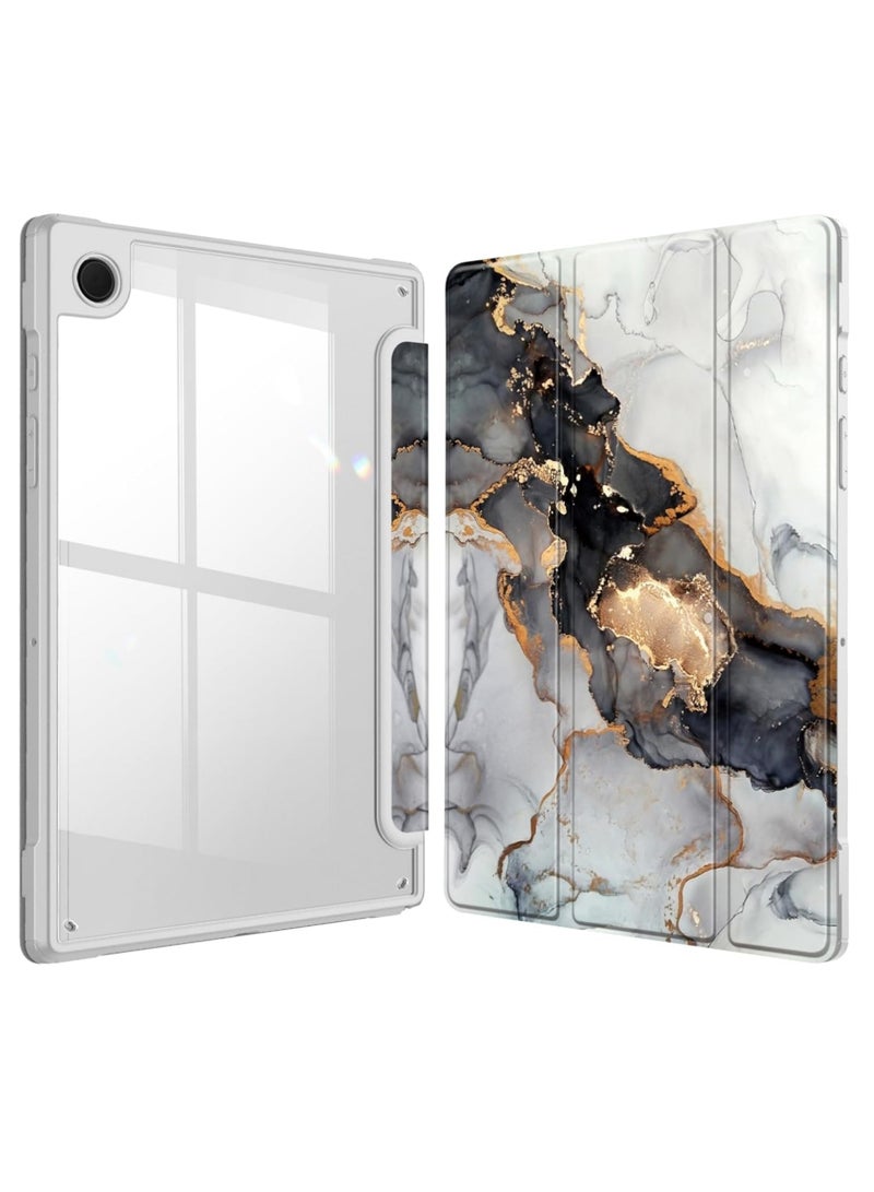 Rock Pow Hybrid Slim Case for Samsung Galaxy Tab A8 10.5 Inch 2022 Model (SM-X200/X205/X207) Shockproof Cover with Clear Transparent Back Shell Auto Wake/Sleep - Image 1