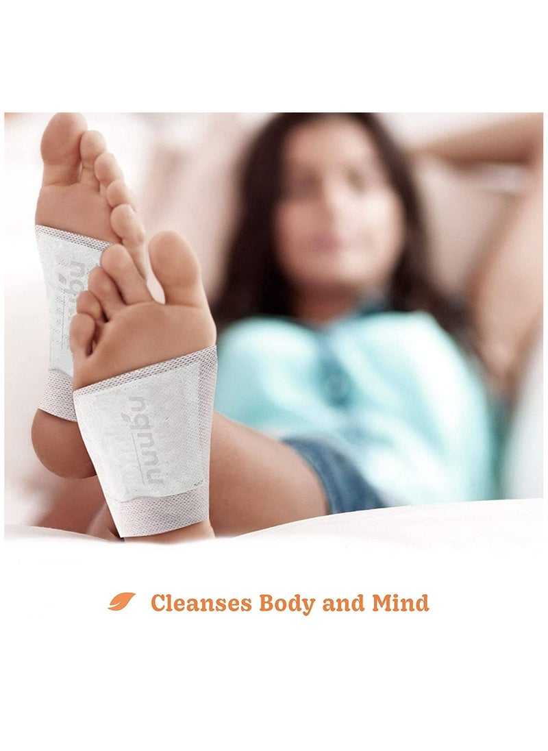 nuubu - 10 Patches Deep Cleansing Foot Pads for Stress Relief Better Sleep & Foot Care Premium Japanese Organic Foot Patches with Ginger Powder Natural Effective Foot Patch to Boost Energy - Image 1