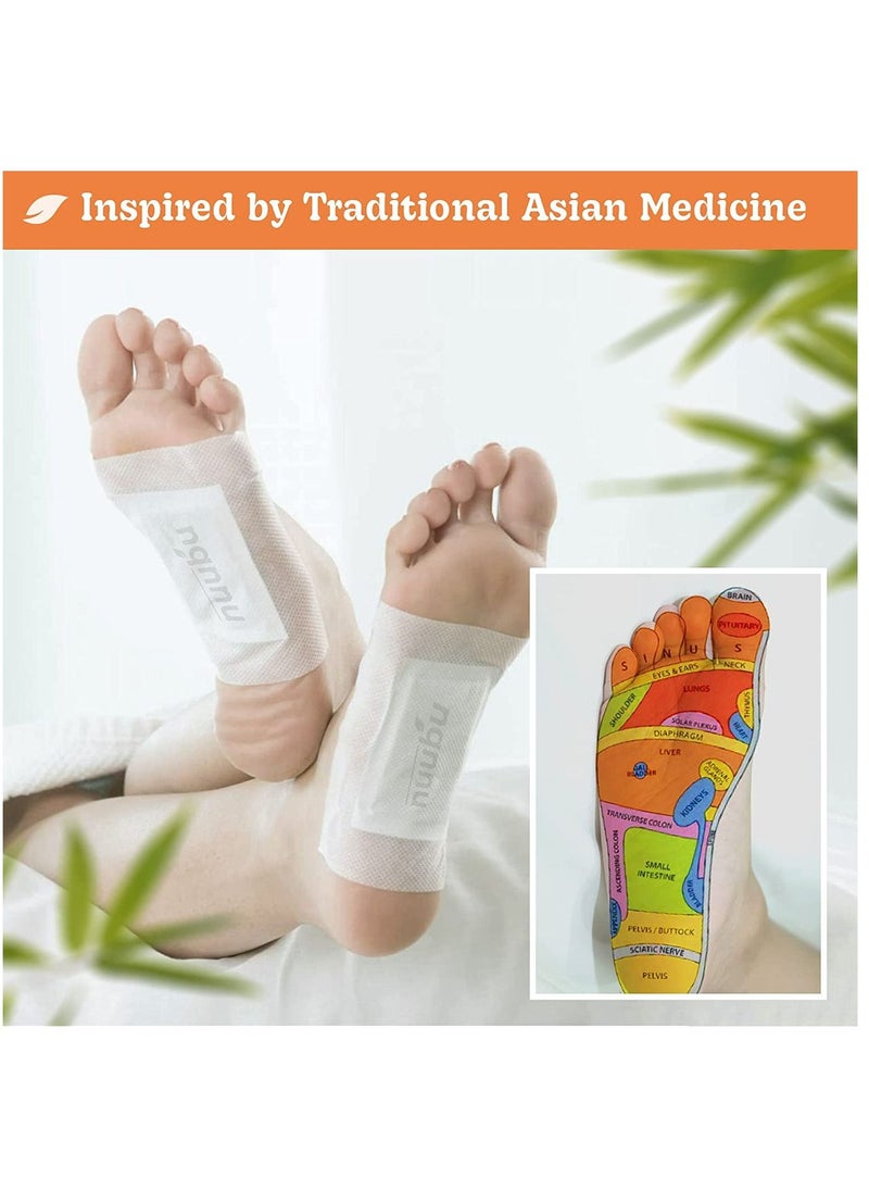 nuubu - 10 Patches Deep Cleansing Foot Pads for Stress Relief Better Sleep & Foot Care Premium Japanese Organic Foot Patches with Ginger Powder Natural Effective Foot Patch to Boost Energy - Image 1