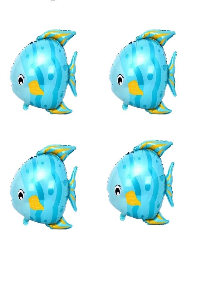 OHLIGEI 4PCS Tropical Fish Balloon Sea Animal Aluminum Foil Balloons Party Decorations for Ocean Theme Birthday Party Animal Theme Party Decor - Image 1
