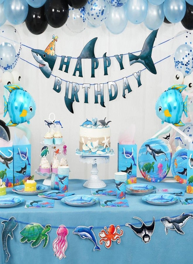 OHLIGEI 4PCS Tropical Fish Balloon Sea Animal Aluminum Foil Balloons Party Decorations for Ocean Theme Birthday Party Animal Theme Party Decor - Image 4