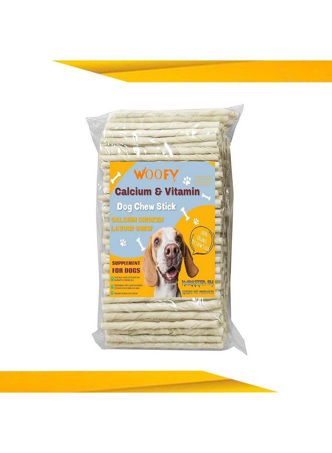 Generic Dog Natural Twisted Rawhide Chew Sticks | Calcium White Twisted Chew Stick | Fresh & Natural Rawhide Treats For All Dogs Breeds (1000 Gram) - All Life Stages  - Image 1
