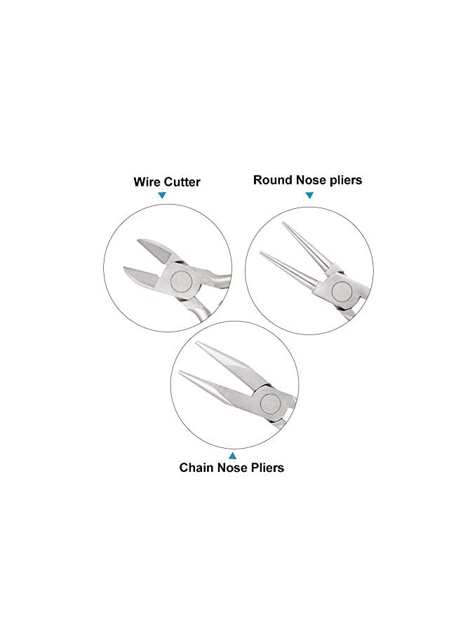 Xinzistar 3 Piece Jewelry Pliers Wire Cutter Pliers Mini Sharp Mouth Special Pincers Jey Making Pliers Kit Cutters Diagonal Pliers For Jey Making  - Image 4