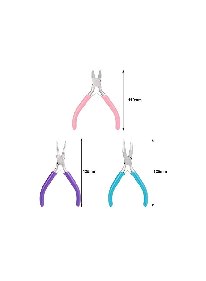 Xinzistar 3 Piece Jewelry Pliers Wire Cutter Pliers Mini Sharp Mouth Special Pincers Jey Making Pliers Kit Cutters Diagonal Pliers For Jey Making  - Image 5