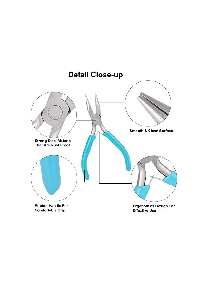 Xinzistar 3 Piece Jewelry Pliers Wire Cutter Pliers Mini Sharp Mouth Special Pincers Jey Making Pliers Kit Cutters Diagonal Pliers For Jey Making  - Image 3