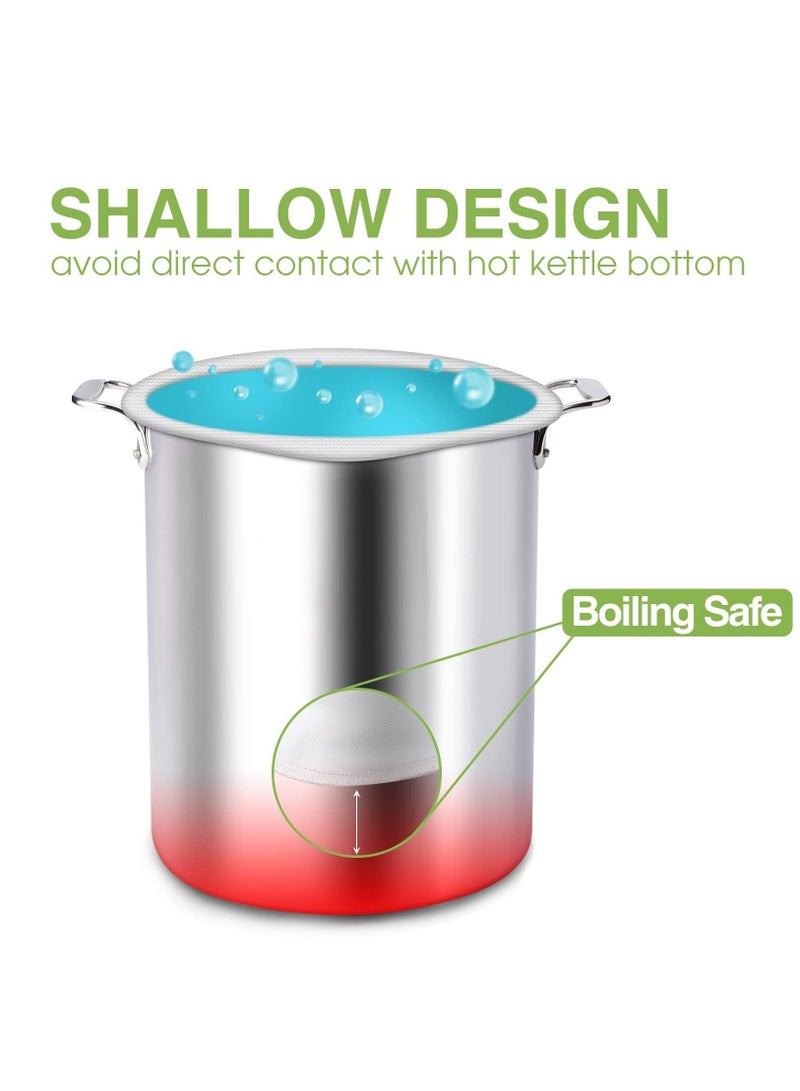 Captaintech 4 Pack Brew Bags Reusable 250 Micrometer Straining Bag Brew Bag Brew in a Bag Fine Mesh Bag Strainer Bag White Wine Making Supplies Drawstring Cheese Cloth Bag for Beer Wine, 22 x 26, 16 x 18 Inch - Image 3