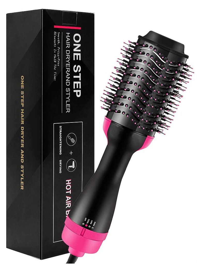 One Step 3 in 1 One Step Hair Dryer and Volumizer Hot Air Brush Hair Straightener Brush for Fast Drying Straightening Curling - Image 1