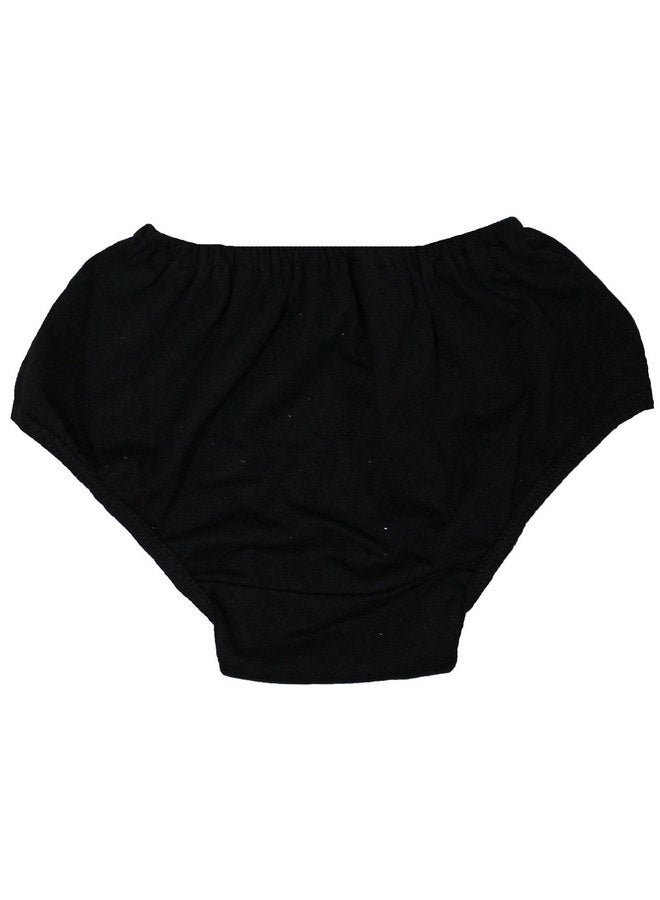 سروال داخلي للأطفال الصغار من بيتيتيبيلا مصنوع من القطن بلون سادة من عمر 6 إلى 24 شهرًا (أسود، مقاس واحد)