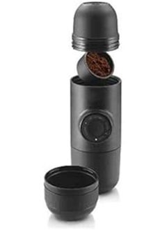 Generic Mini Portable Manual Espresso Coffee Maker, Black, Aluminum 
