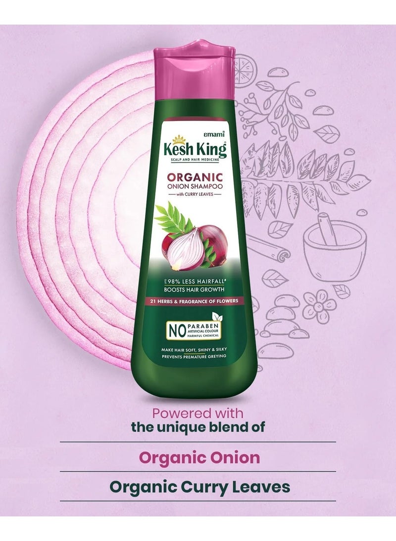 Emami Kesh King Ayurvedic Onion Shampoo with With Curry Leaves,21 Herbs, Reduces Hairfall & Boost Hair Growth,300ml - Image 2