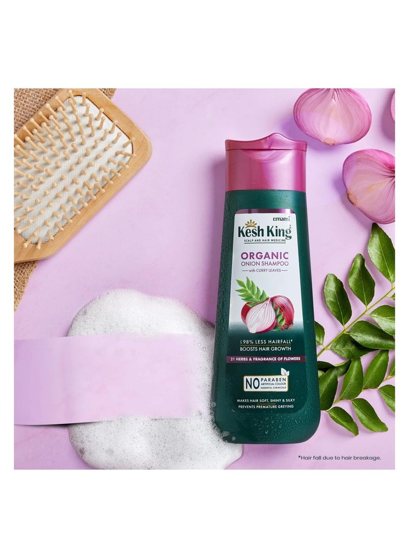 Emami Kesh King Ayurvedic Onion Shampoo with With Curry Leaves,21 Herbs, Reduces Hairfall & Boost Hair Growth,300ml - Image 4