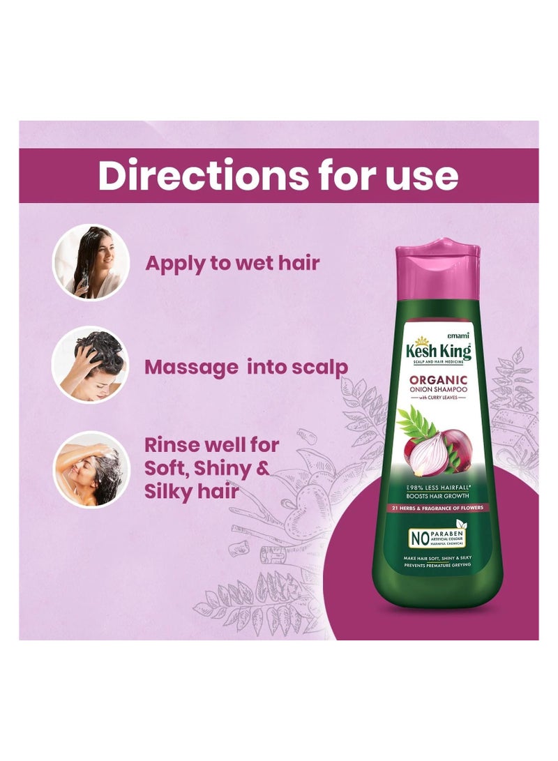 Emami Kesh King Ayurvedic Onion Shampoo with With Curry Leaves,21 Herbs, Reduces Hairfall & Boost Hair Growth,300ml - Image 5